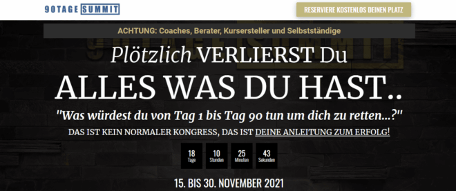 90tagesummit Erstelle dein Business in 90 Tagen