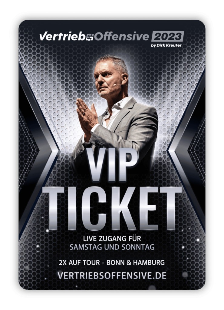 Vertriebsoffensive 2023 VIP-Ticket Live Event mit Dirk Kreuter