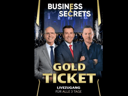 Business Secrets Live Event mit den Speaker Jürgen Höller, Mike Dierssen und Andreas Bäuerlein