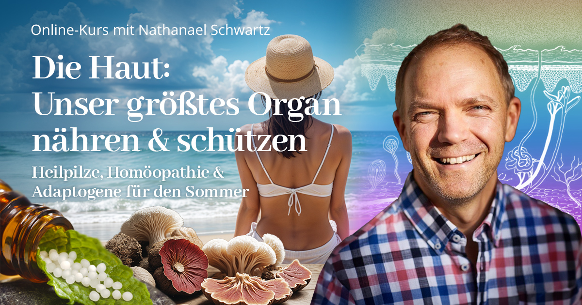 die Haut Heilpilze, Homöopathie und Adaptogene für den Sommer mit Nathanael Schwartz