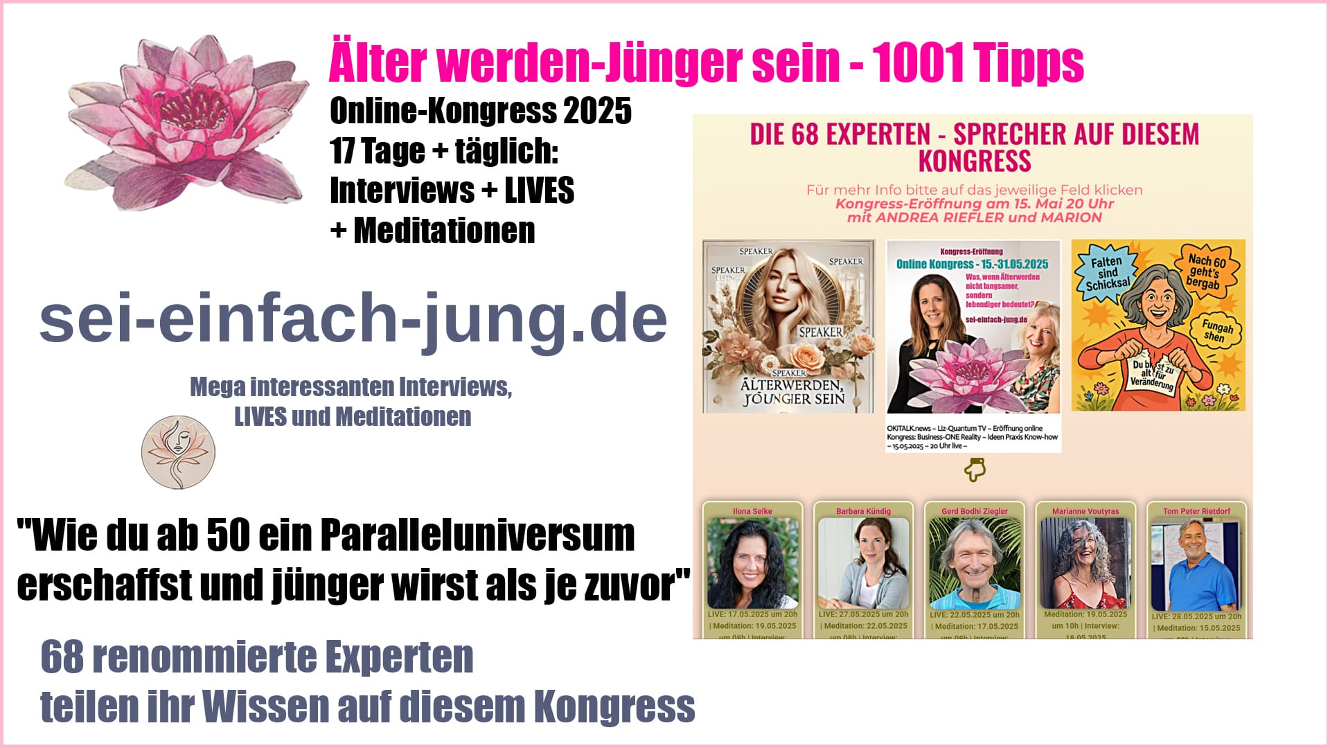 Älter werden - Jünger sein Online-Kongress