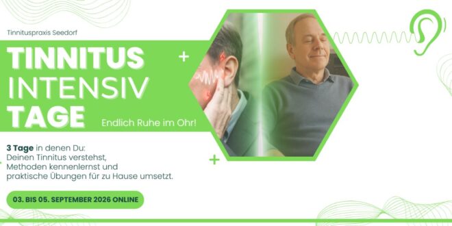 Tinnitus-Intensiv-Tage 2026 – kostenloses Online-Event der Tinnituspraxis Seedorf